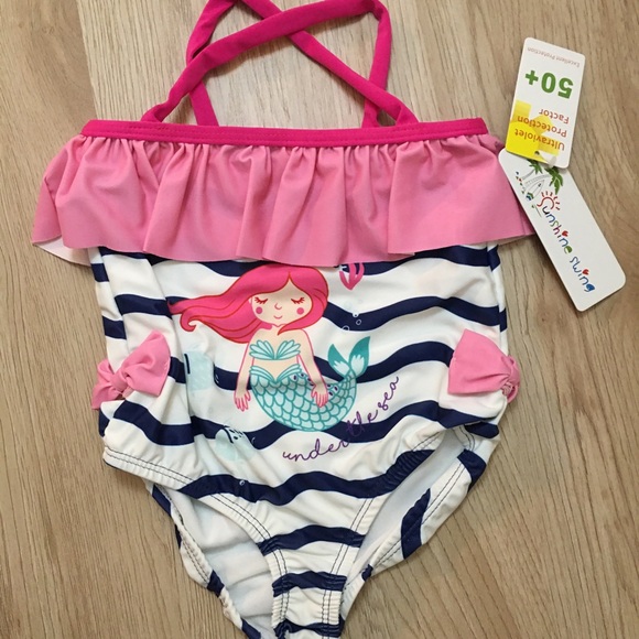 🔥🔥SUPER SALE 🔥🔥Navy and Pink Swimsuit - Picture 2 of 5